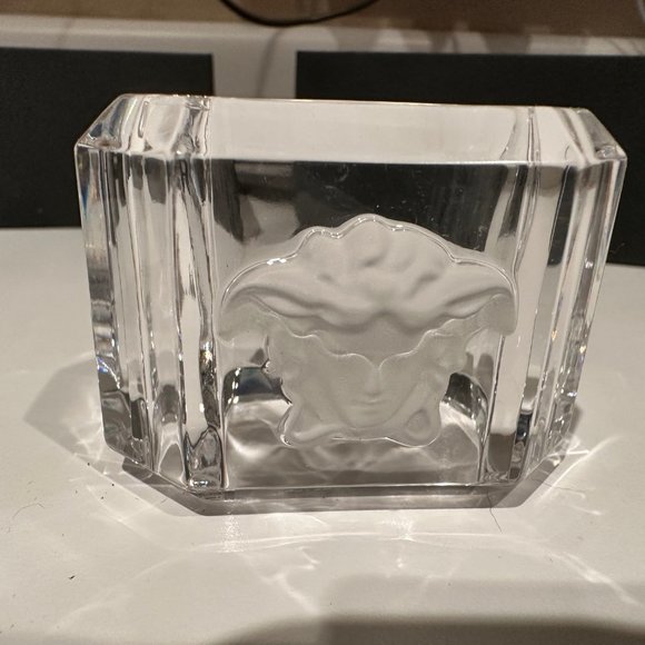 Versace Home Other - Versace Medusa Rosenthal glass napkin ring crystal clear